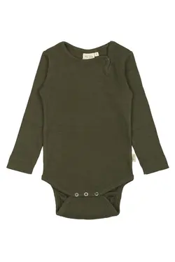 Långärmad Body - Green Leaf | Kläder - Bodys & overaller - Långärmad body | BabyMode