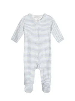 Nyfödd drakt - Ljusblå | Kläder - Bodys & overaller - Jumpsuit med fot | BabyMode
