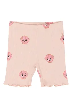 Tinker Rib Shorts - Peach Whip AOP | Barnkläder - Underdelar - Shorts | BabyMode