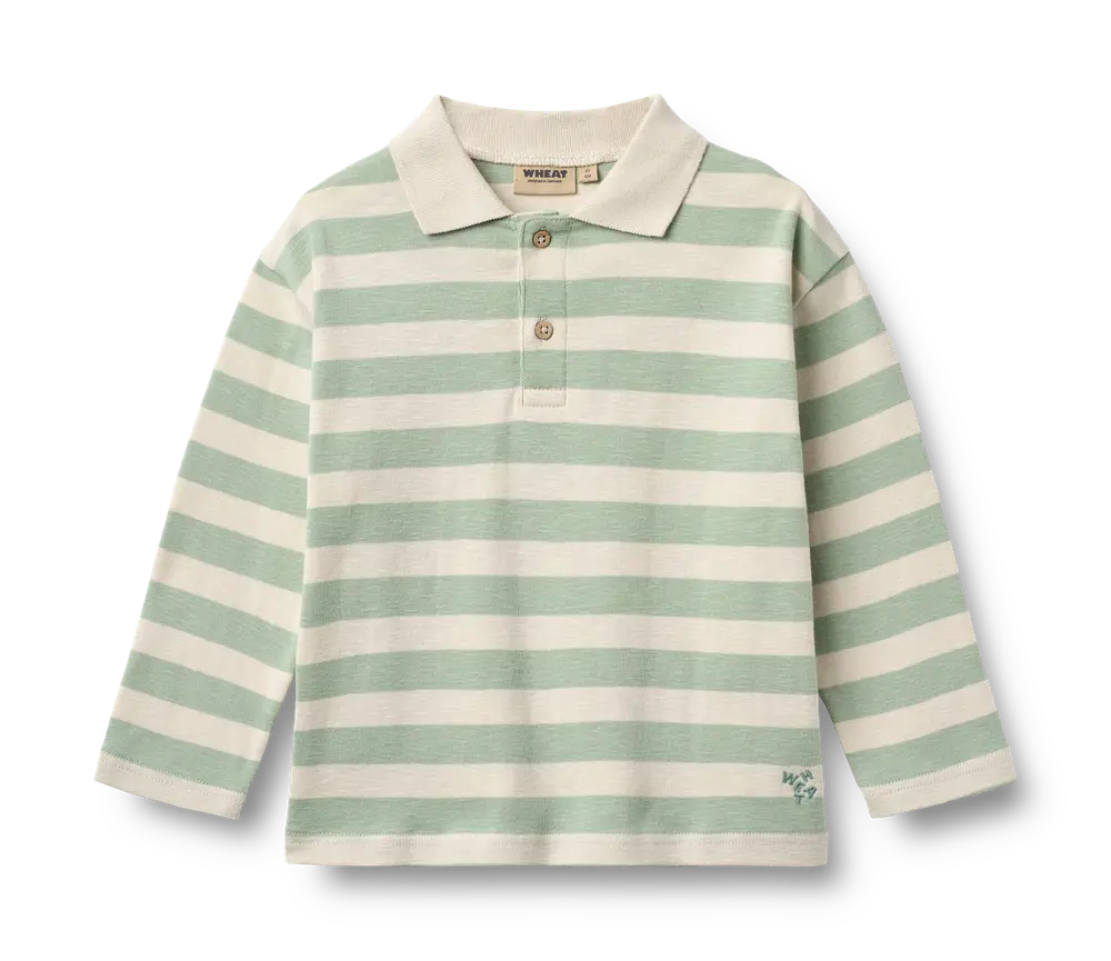 Fred Polo - Mint Stripe - 122 | Barnkläder - Toppar - Koftor, västar & tröjor | BabyMode
