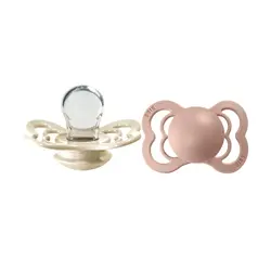 Napp Supreme 2-pack Silikon 0-6 mån - Blush/Ivory | Baby & Barn - Sköta - Nappar | BabyMode