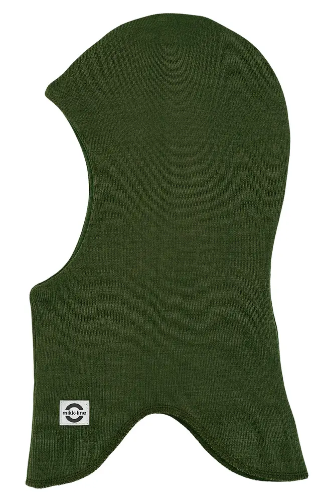 Mikk-Line Ull Balaclava - Kombu Green - 110/116