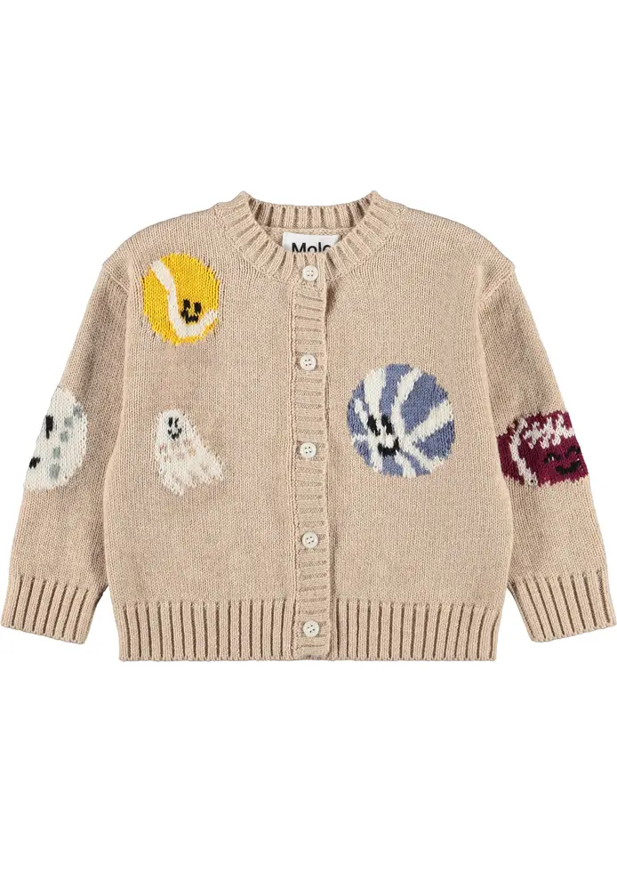 Molo Breeze Kofta - Fuzz Ball sandy - 86 | Barnkläder - Toppar - Koftor, västar & tröjor | BabyMode
