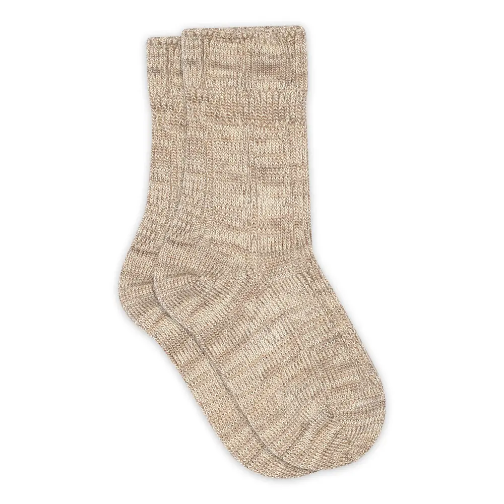 Bee Strumpor - Light Brown Melange - 19/21