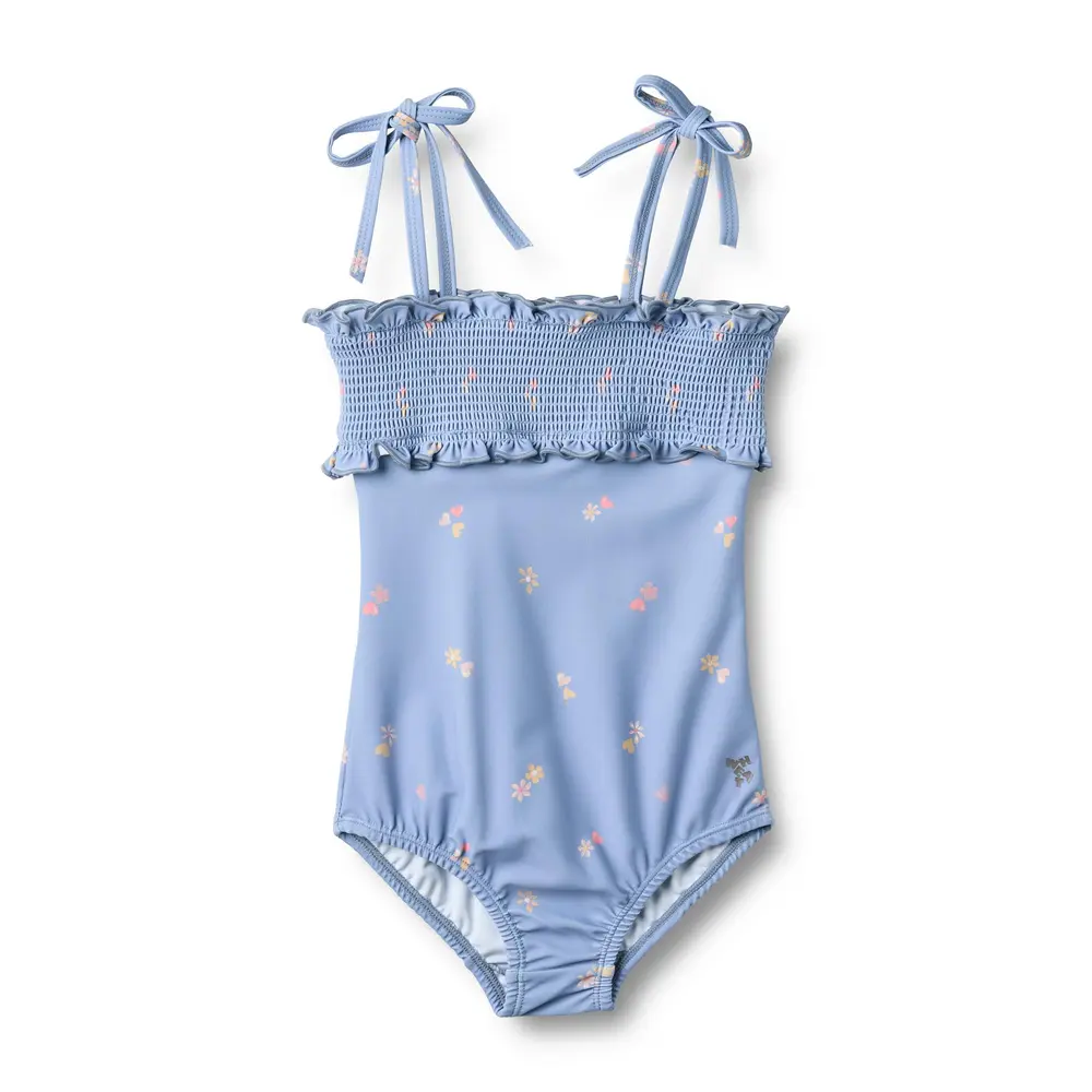 Baddräkt Selma - Morning Sky Hearts - 80 | Barnkläder - Badkläder - Baddräkter & bikinis | BabyMode