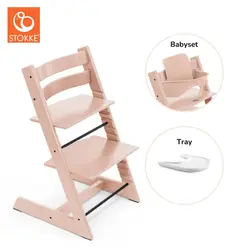 Tripp Trapp Stol inkl. Babyset & Bricka - Serene Pink | Baby & Barn | BabyMode