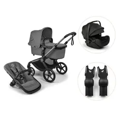 Fox 5 Renew inkl. Otter by Nuna och adapter - Graphite/Moon Grey | Barnvagnar | BabyMode