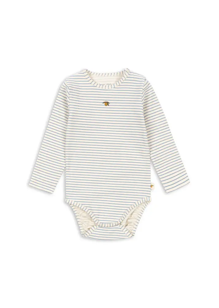 Basic Långärmad Body - Stripe Bluie - 2 ÅR