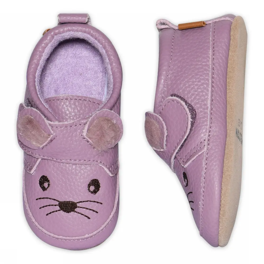 Musse Lädertofflor - Heather Mauve - 26/27 | Barnskor - Inneskor & tofflor - Tofflor | BabyMode