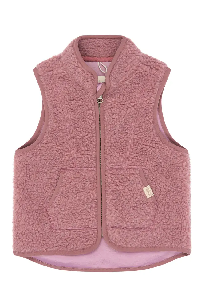 Petit Piao Desino Fleeceväst - Nostalgic Rose - 104 CM
