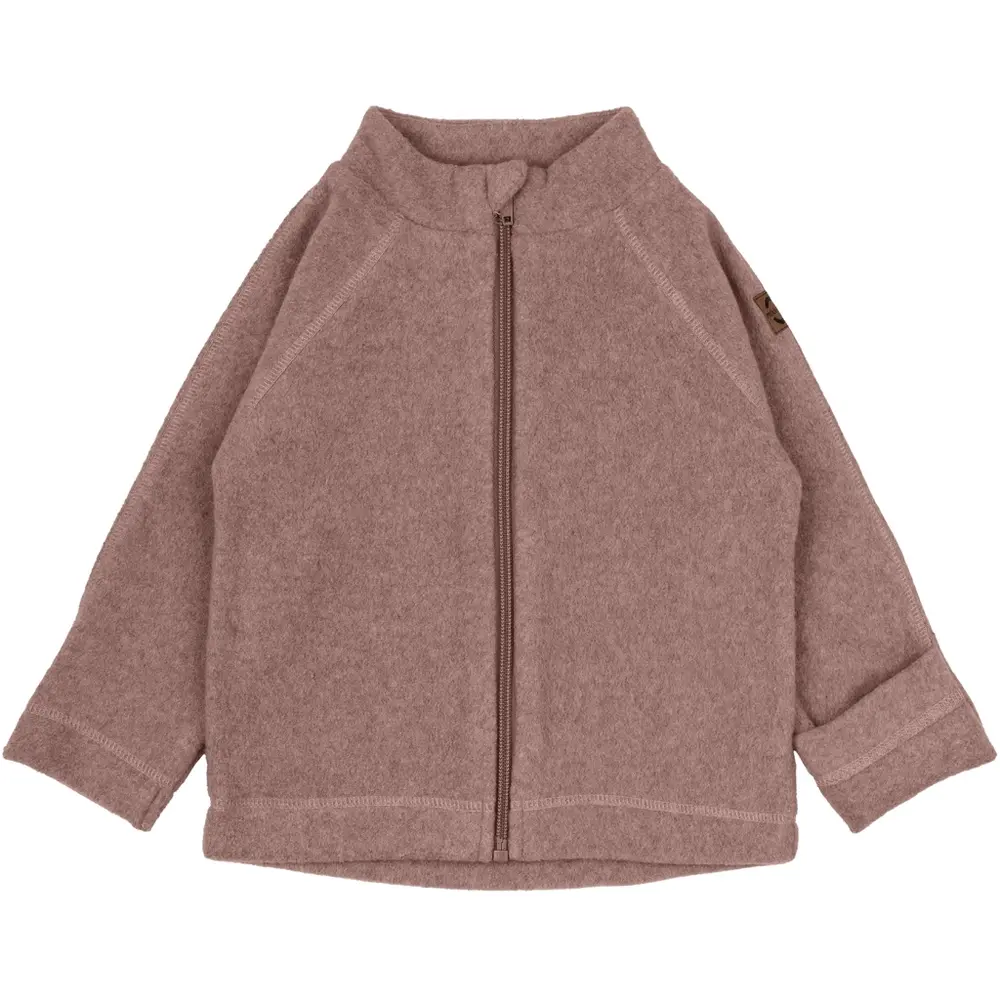 Jacka Bomull/Fleece - Burlwood Melange - 9 MDR. | Barnkläder - Ytterplagg - Softshell & fleece - Fleece | BabyMode