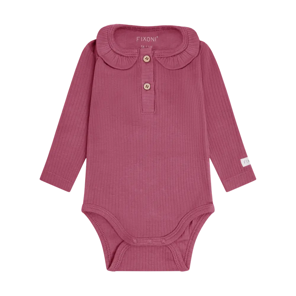 Fixoni Långärmad Rib Body - Crushed Berry - 56