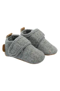 Lära-gå-skor Felt - Light Grey Melange | Barnkläder - Barnskor - Lära-gå-skor & prewalkers | BabyMode