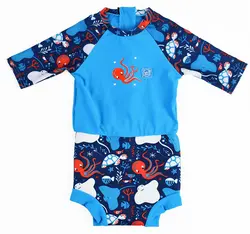 Happy Nappy UV-dräkt - Under the Sea Blue | Kläder - Badkläder - Baddräkter & bikinis | BabyMode