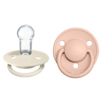 Napp De Lux 2-pack silikon Ivory/Blush