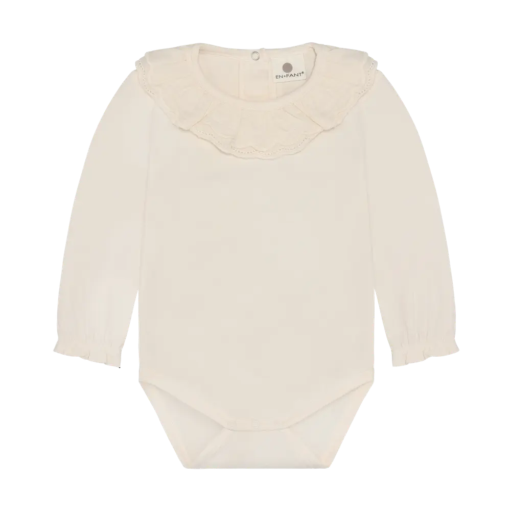 En Fant Långärmad Body - Pearled Ivory - 56