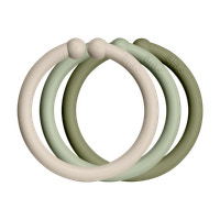 Barnvagnsringar 12-pack - Vanilla/Sage/Olive