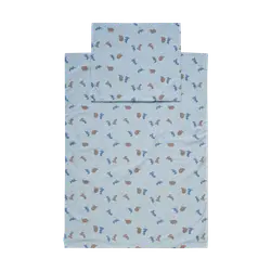 Påslakanset Till Vagn/Vagga - Blue Fog | Barnrum - Textilier - Sängkläder - Sängkläder för barn | BabyMode