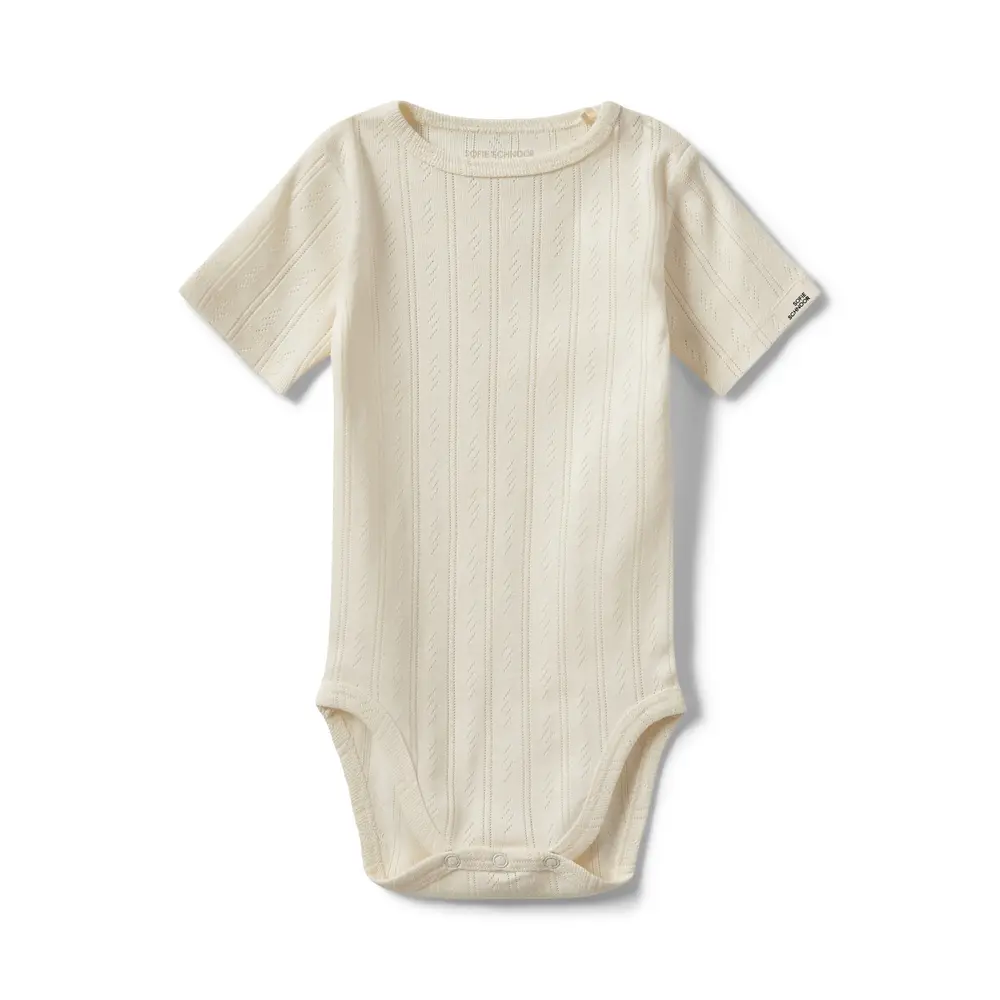 Dicte Kortärmad Body - Off White - 92 | Barnkläder - Bodys & overaller - Kortärmad body | BabyMode