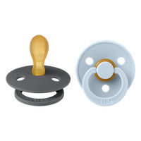 Napp Colour 2-pack Latex Symmetrisk 6-18 mån - Iron/Baby Blue