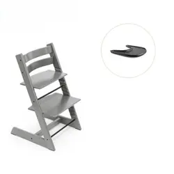 Tripp Trapp Stol & Bricka - Storm grey/svart | Baby & Barn | BabyMode