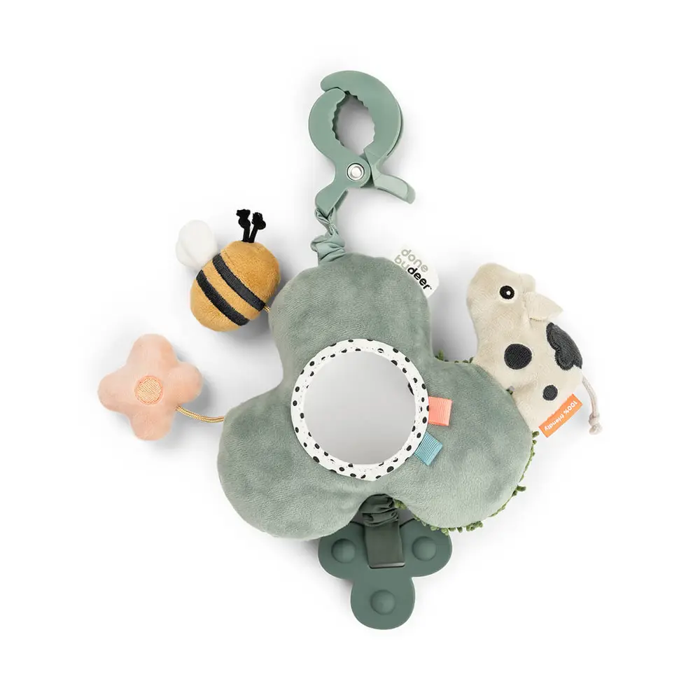 Aktivitetsspegel med klämma Tiny Farm Grön | Leksaker - Babyleksaker - Aktivitetsleksaker | BabyMode