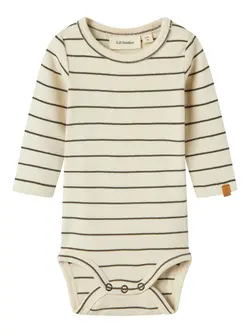 Långärmad Body Geo Lim Slim - Turtledove | Kläder - Bodys & overaller - Långärmad body | BabyMode