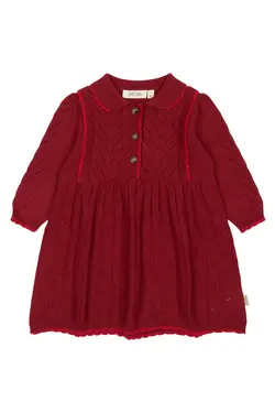 Stickad Klänning Daimi - Biking Red | Kläder - Toppar - Klänningar - Klänningar | BabyMode