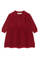 Stickad Klänning Daimi - Biking Red