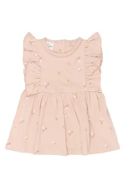 Tova Bodyklänning - Peach Whip AOP | Barnkläder - Toppar - Klänningar - Bodyklänningar | BabyMode