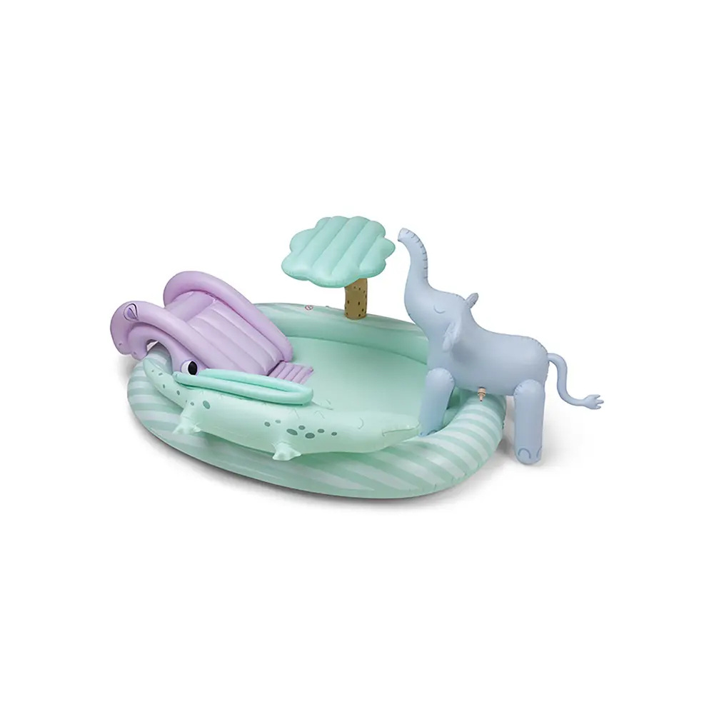 Swim Essentials Barnpool Med Rutschkana 210 cm - Safari Adventure | Leksaker - Vattenlek - Barnpooler | BabyMode