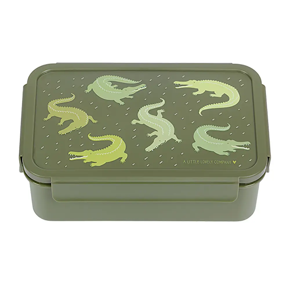 A Little Lovely Company Bento Matlåda - Crocodiles | Baby & Barn - Äta - Matlådor & vattenflaskor | BabyMode