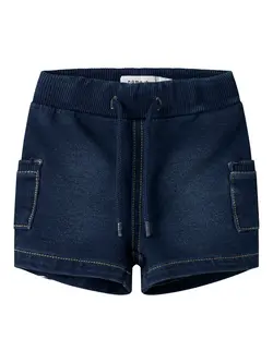 Silas Denim Biker Shorts - Dark Blue Denim