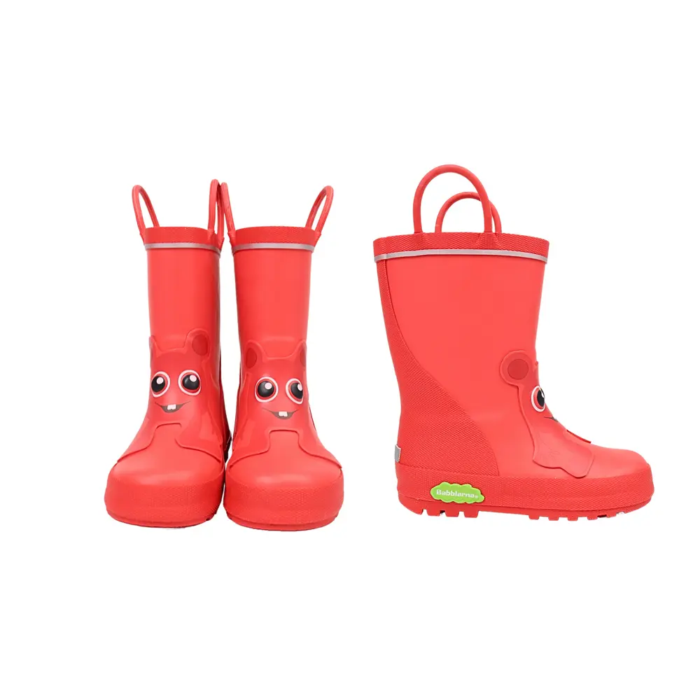 Babblarna Bobbo Gummistövel - Röd - 21 | Barnskor - Gummistövlar | BabyMode