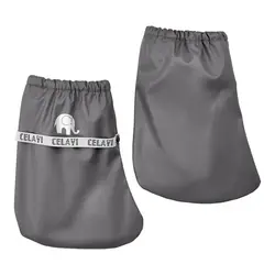 Fodrade PU-Regntossor - Grå | Kläder - Mössor, vantar och tossor - Överdragstossor | BabyMode