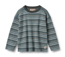 Hans Långärmad T-Shirt - Blue multi stripe