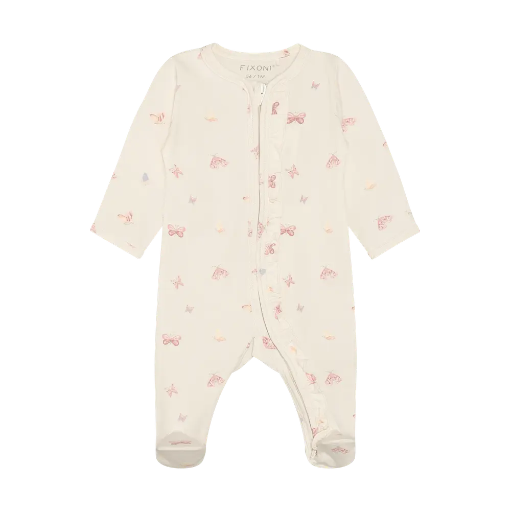 Jumpsuit m. Fot - Bleached Mauve - 56 | Barnkläder - Bodys & overaller - Jumpsuit med fot | BabyMode