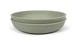 Tallrik 2-pack Silikon - Grön | Baby & Barn - Äta - Barnserviser | BabyMode