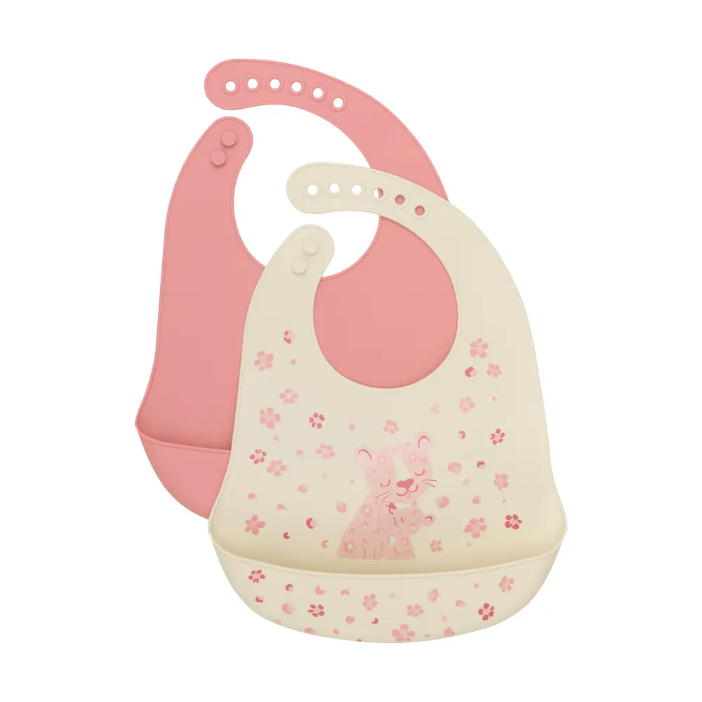 Silikon Haklapp 2-Pack - Brandied Apricot - ONE SIZE | Baby & Barn - Äta - Haklappar | BabyMode