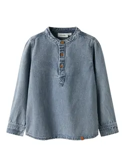 Taya Denim Skjorta - Medium blue denim | Kläder - Toppar - Skjortor | BabyMode