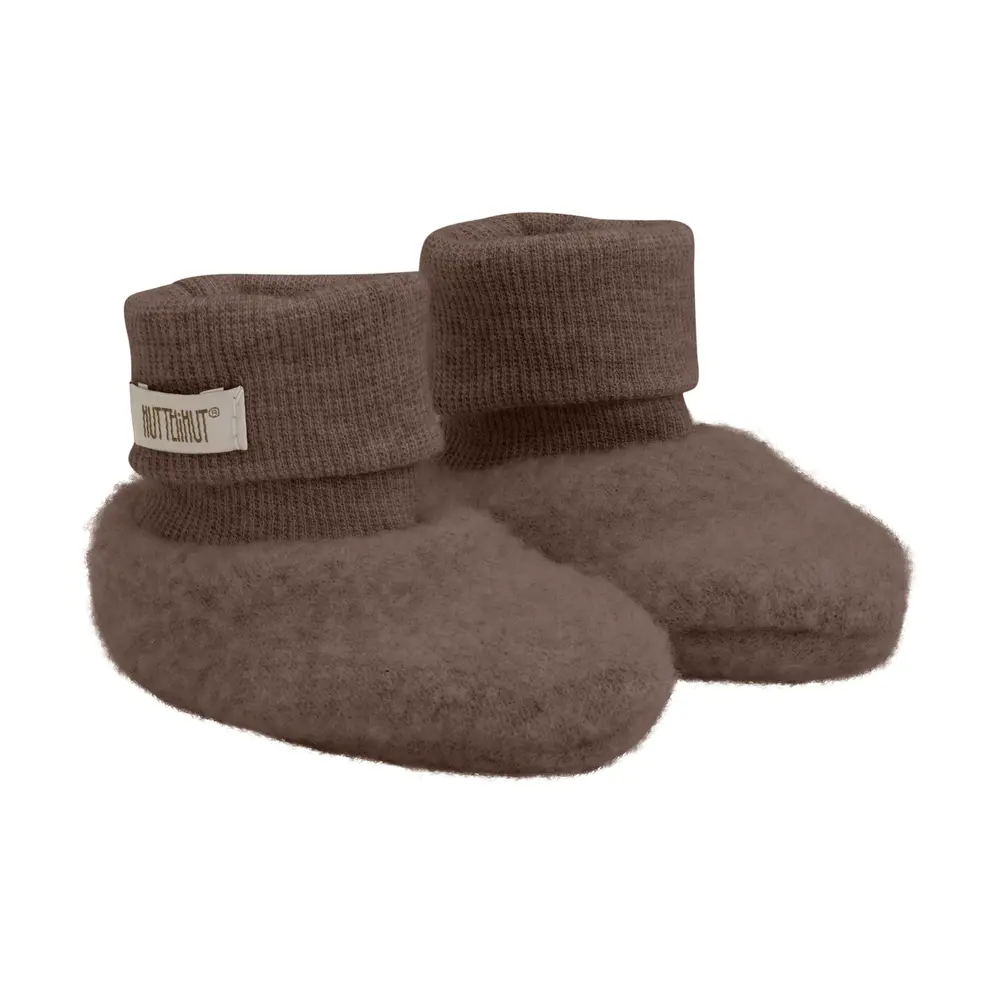 Huttelihut Tossor Ullfleece - Brown Melange - 62/68