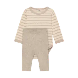 Set Body med Leggings - Silver Mink Melange | Kläder - Set & Multipack - Bodys | BabyMode