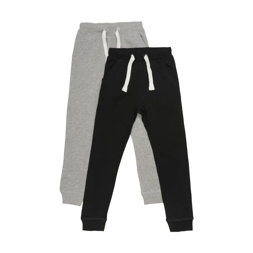 Sweatpants 2-pack - Grey/Black - 116 | Barnkläder - Underdelar - Byxor | BabyMode