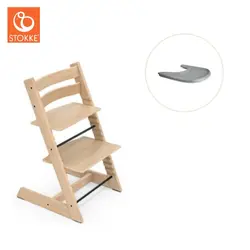 Tripp Trapp Stol & Bricka - Oak natural/grå | Baby & Barn | BabyMode