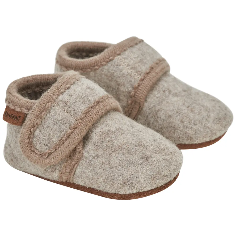 Ulltofflor - Sand Melange - 25/26 | Barnskor - Inneskor & tofflor - Ulltofflor | BabyMode