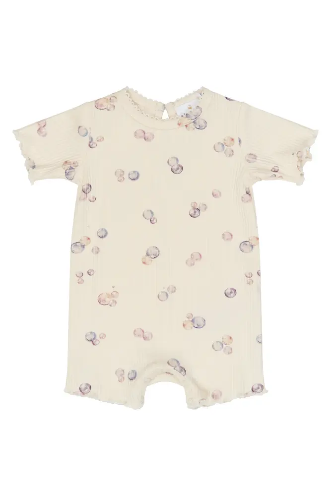 Tamma Rib Jumpsuit - Gardenia AOP - 74 | Barnkläder - Bodys & overaller - Jumpsuit utan fot | BabyMode