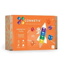 Square Pack - magnetsæt 42 dele - rainbow | Leksaker - Kreativ lek - Magnetiskt lekset | BabyMode