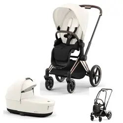 Cybex E-Priam Duovagn - Off white/Rosegold