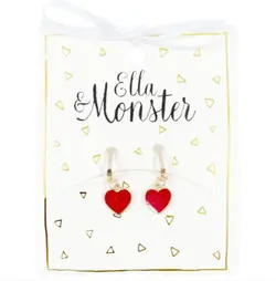 Örhänge Red Heart | Kläder - Temakläder - Festkläder & tillbehör | BabyMode