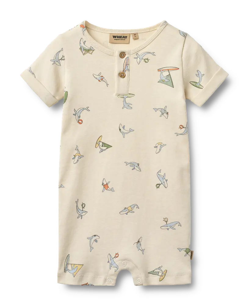 Alfred Jumpsuit - Whale friends - 56 | Barnkläder - Bodys & overaller - Jumpsuit utan fot | BabyMode
